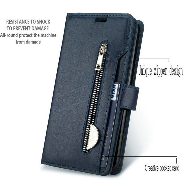 ้เคส Samsung Galaxy A50 / A50s / A30s #เคสฝาพับแบบกระเป๋าสตางค์ช่องใส่บัตรหลายช่อง Multi-slot Wallet Zippered Leather พร้อมสายคล้อง