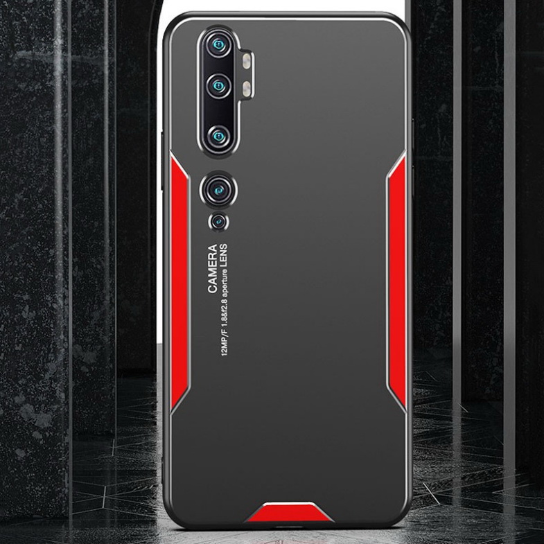 เคส Xiaomi Mi Note 10 Pro #เคสฝาหลังไฮบริด Metal +TPU Shockproof metal back plate Phone Back Cover