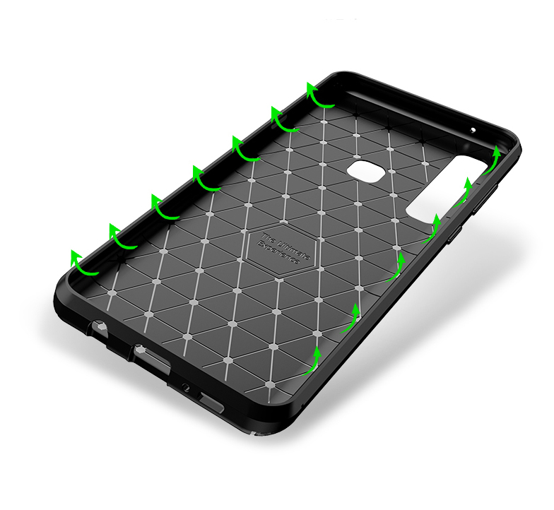 Case Samsung Galaxy A9 (2018) #เคสฝาหลังนิ่ม Carbon Fiber Anti-drop TPU Protection