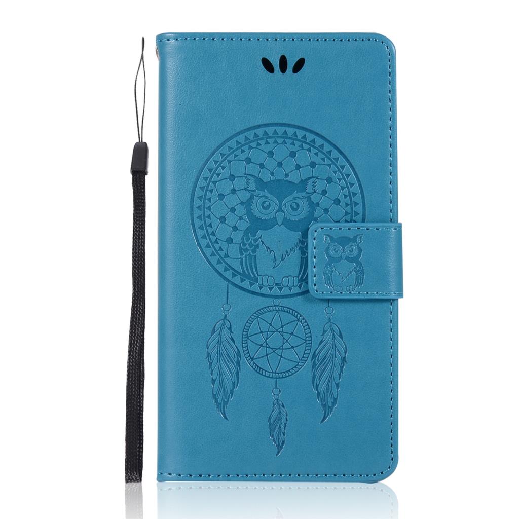 Case Huawei P30 #เคสฝาพับแบบกระเป๋าสตางค์ฝาพับหนัง PU ลายนกฮูก Dream Catcher Owl