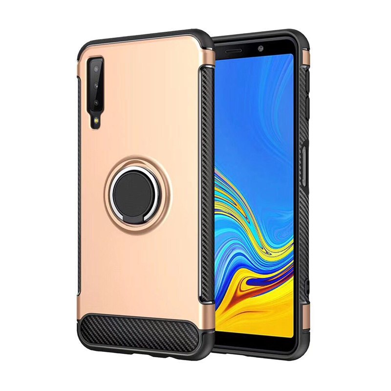 เคส Samsung Galaxy A7 (2018) #เคสฝาหลัง ANGIBABE TPU + PC Hybrid มีแหวนสวมนิ้วติดแม่เหล็ก