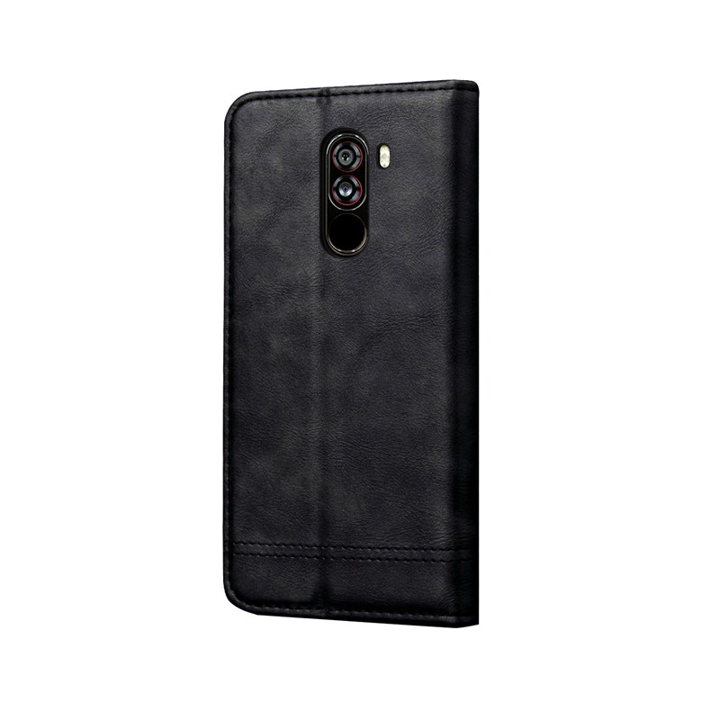 เคส Xiaomi Pocophone F1 #เคสฝาพับหนัง PU Crazy Horse Texture Retro Leather Auto-absorbed Wallet คุณภาพดี