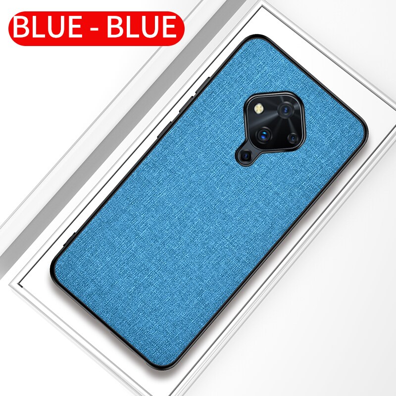 เคส Vivo S1 Pro #เคสฝาหลังเคลือบผิวผ้า Matte Cloth PU + PC + TPU Hybrid