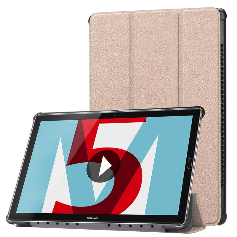 Case Huawei MediaPad M5 Pro 10.8 นิ้ว #เคสฝาพับหนัง PU แบบ 3 พับ Leather Cover with Tri-fold Stand
