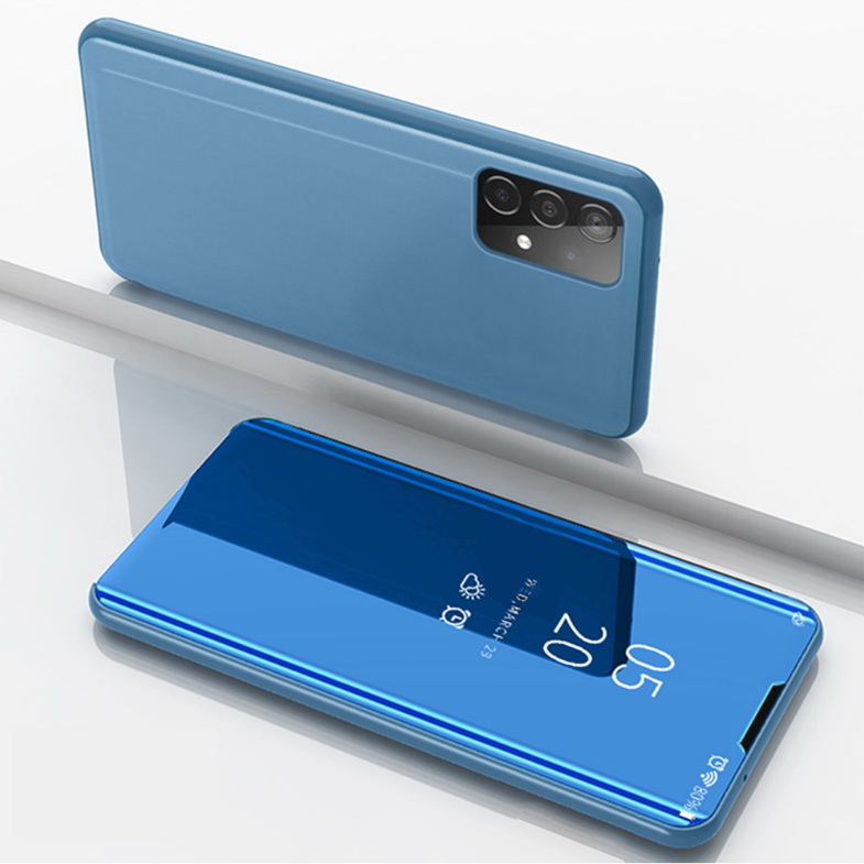Case Samsung Galaxy A53 5G #เคสฝาพับปกโปร่งแสงผิวเงา Electroplating Mirror Surface Window View