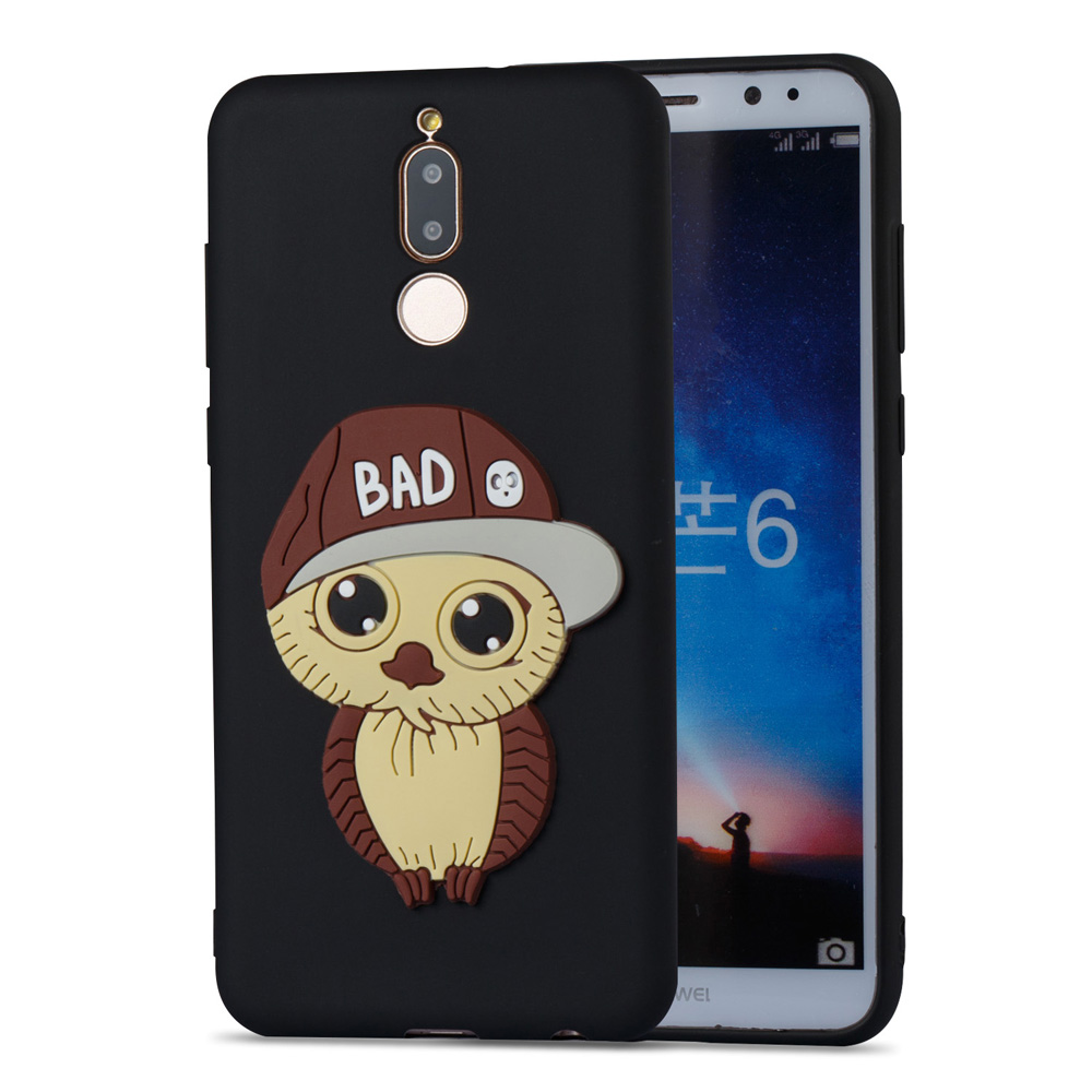 Case Huawei Nova 2i #เคสฝาหลังนิ่มลายนกฮูกใส่หมวก 3D น่ารัก Cute 3D Owl with Cap Pattern Gel