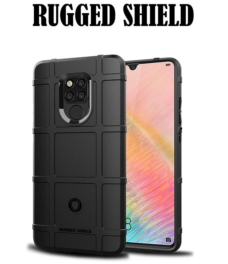 เคส Huawei Mate 20 X #เคสฝาหลัง Rugged Shield Series Soft Silicone Shock Absorption Matte กันกระแทก
