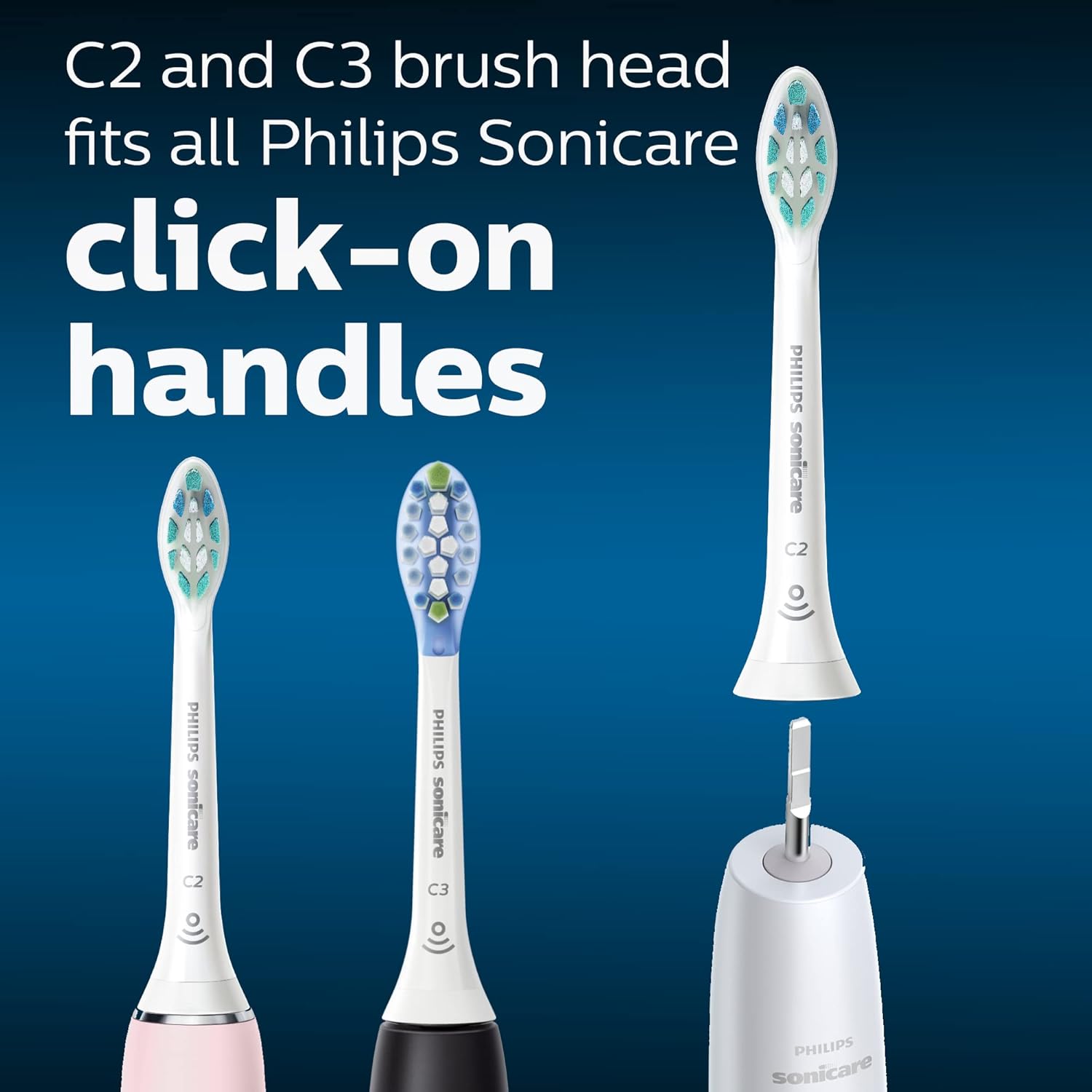 (Philips®) Sonicare Toothbrush Head C2 Optimal And C3 Premium Plaque Control HX9023/69 ฟิลิปส์ หัวแปรงสีฟันไฟฟ้า