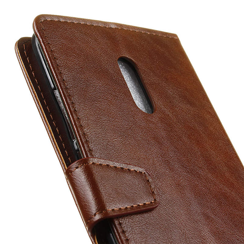 เคส Xiaomi Redmi 5 #เคสฝาพับหนัง PU ผิวหนังม้า Crazy Horse Texture Leather Wallet