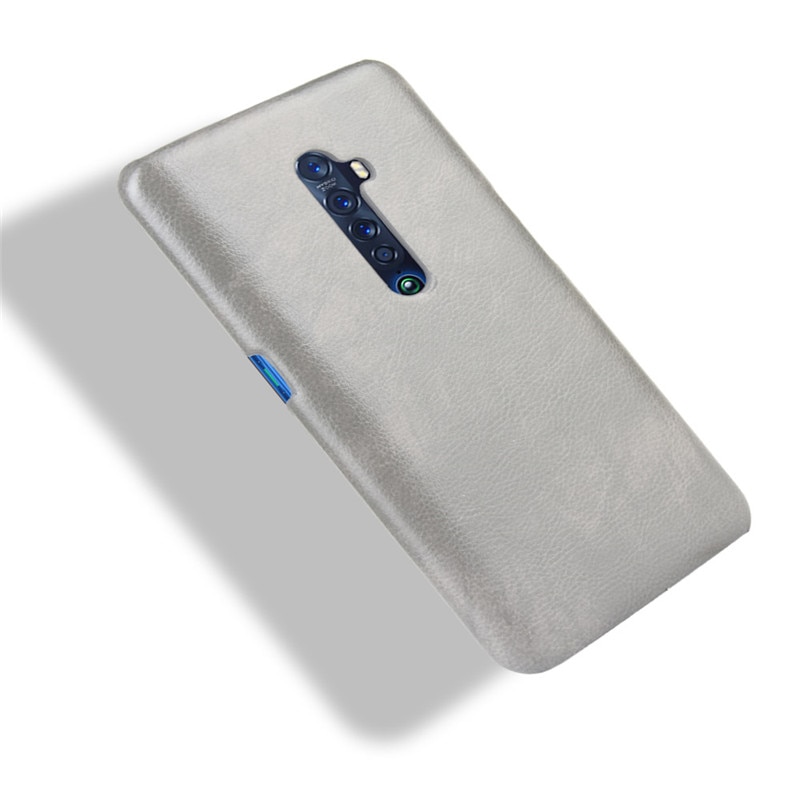 Case OPPO Reno 2 #เคสฝาหลังพลาสติกแข็งเคลือบหนัง PU ลายผิวลิ้นจี่ Litchi Skin Leather Coated