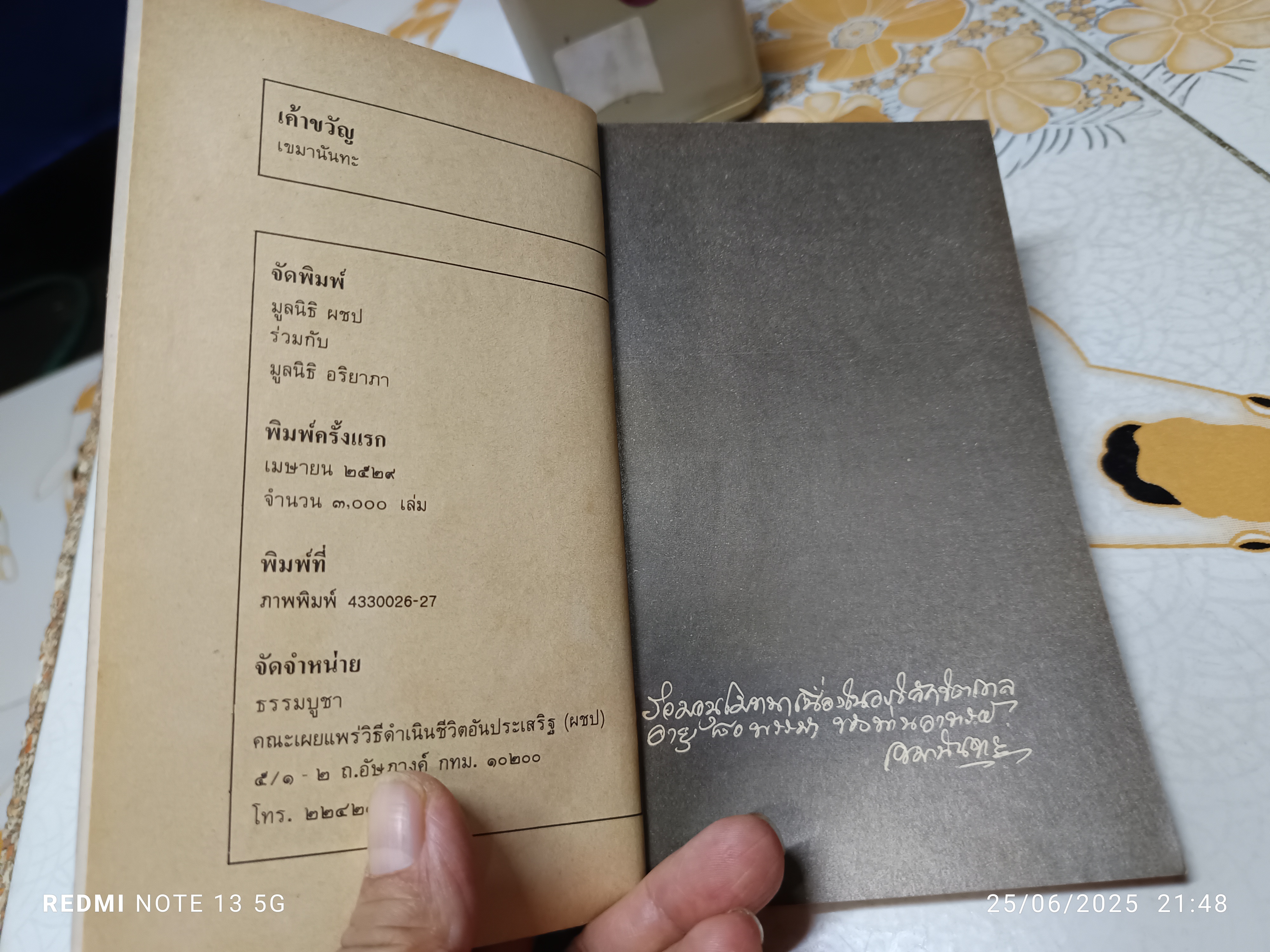 เค้าขวัญ โดย เขมานันทะ พิมพ์ครั้งแรกพ.ศ 2529 / มูลนิธิ ผชป ร่วมกับ มูลนิธิ อริยาภา