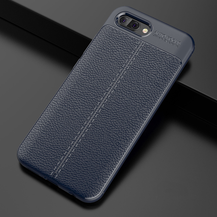 เคส Honor 10 #เคสฝาหลัง TPU ลายหนัง PU ผิวลิ้นจี่ช่วยป้องกันลายนิ้วมือคุณภาพดี