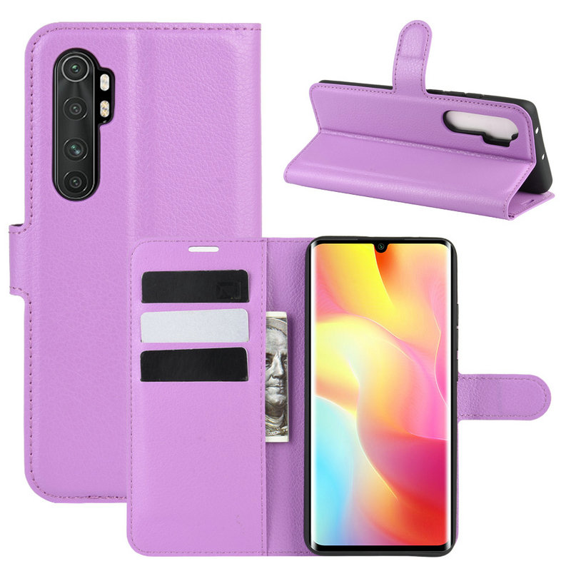 Case Xiaomi Mi Note 10 Lite #เคสฝาพับสไตล์กระเป๋าสตางค์หนัง PU ผิวลิ้นจี่