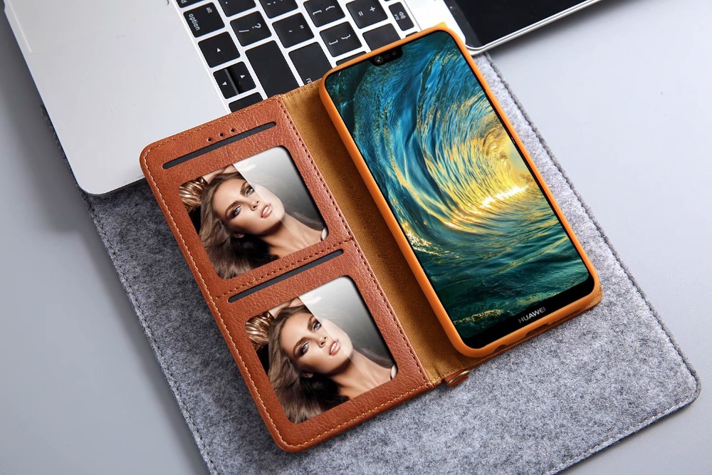 Case Huawei P20 Lite / Nova 3e #เคสฝาพับ CMAI2 PU Leather Card คุณภาพดี