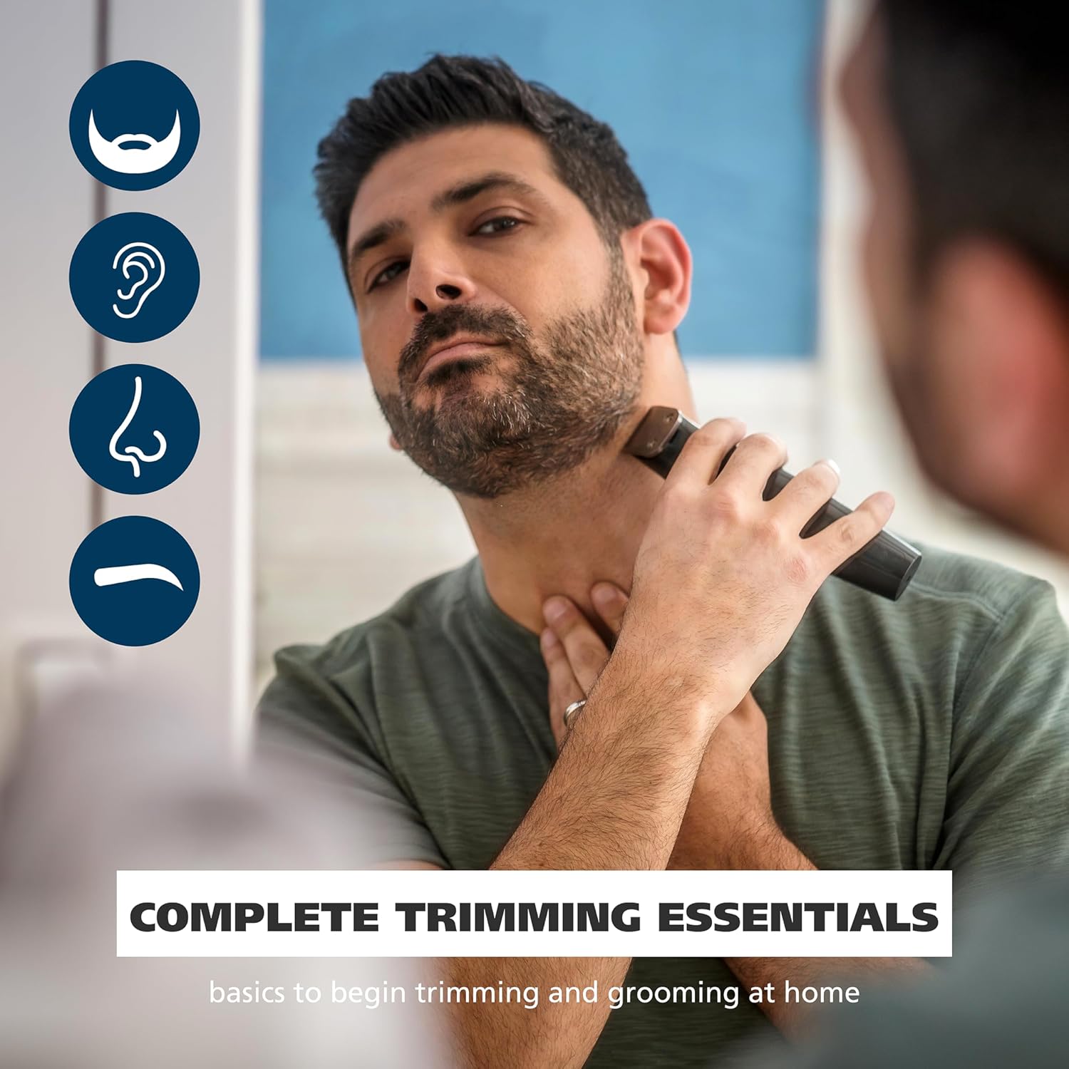 Wahl® All-In-One Rechargeable Trimmer/Grooming Kit Model 9685-200 เครื่องโกนหนวด กันจอน แบบชาร์จได้ ตัดขนบนใบหน้า