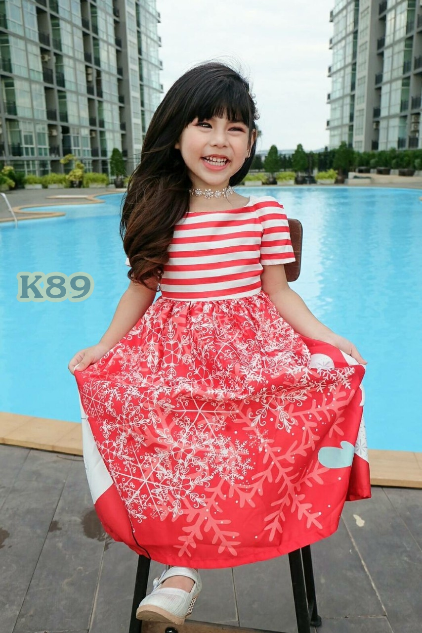 เดรสคริสต์มาส สำหรับเด็กอายุ 4 ถึง 15 ปี