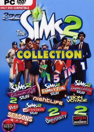 The Sims2-Collection 15in1 New 2008 ( 2 DVD )