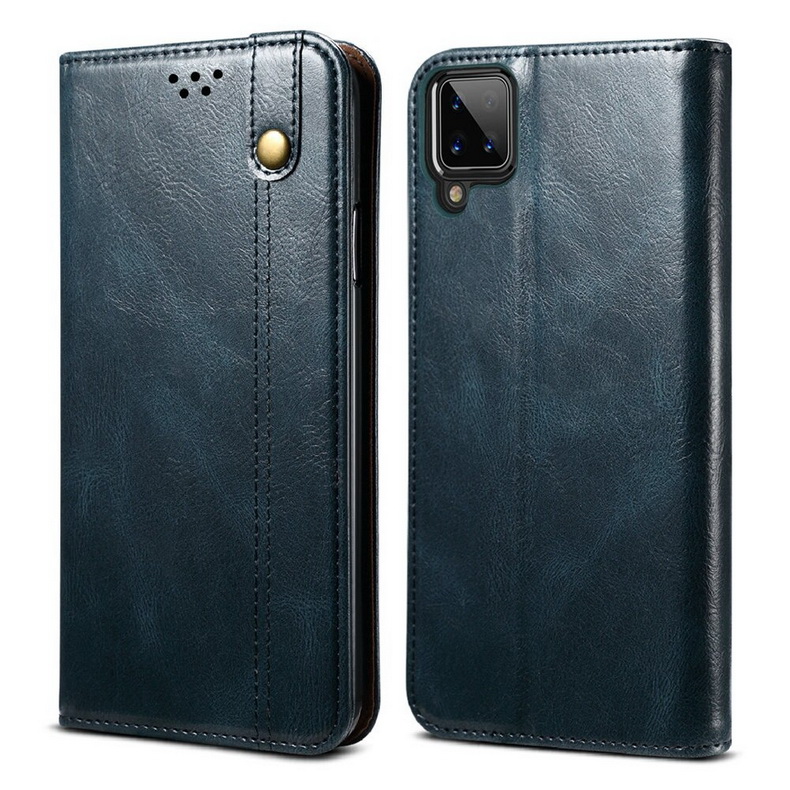 Case Samsung Galaxy A42 5G #เคสแบบฝาพับหนัง PU ผิวหนังม้า Waxy Crazy Horse Texture TPU + PU Leather Case Cover