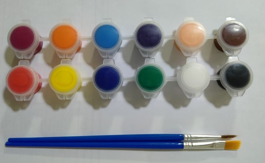 หน้ากากเกาหลี ชุดเพคเกจพิเศษ+สีอะครีลิค+สีฟรุ้งฟริ้ง+จานใส่สี