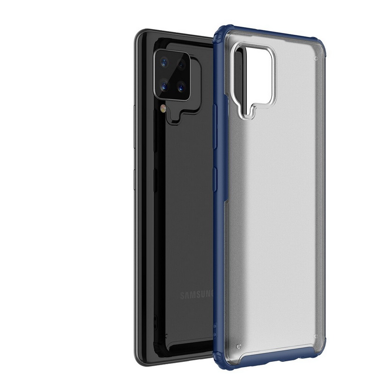 เคส Samsung Galaxy A42 5G #เคสฝาหลังโปร่งแสงสีขุ่นขอบทึบ +TPU Hybrid Case