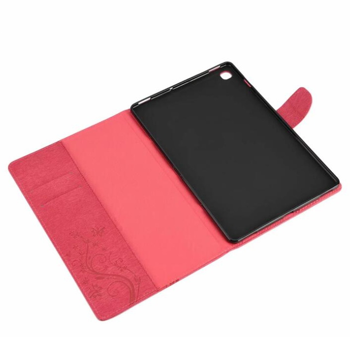 เคส Samsung Galaxy Tab A 10.1 (2019) SM-T510 SM-T515 #เคสฝาพับแบบกระเป๋าสตางค์ลายผีเสื้อลายดอกไม้