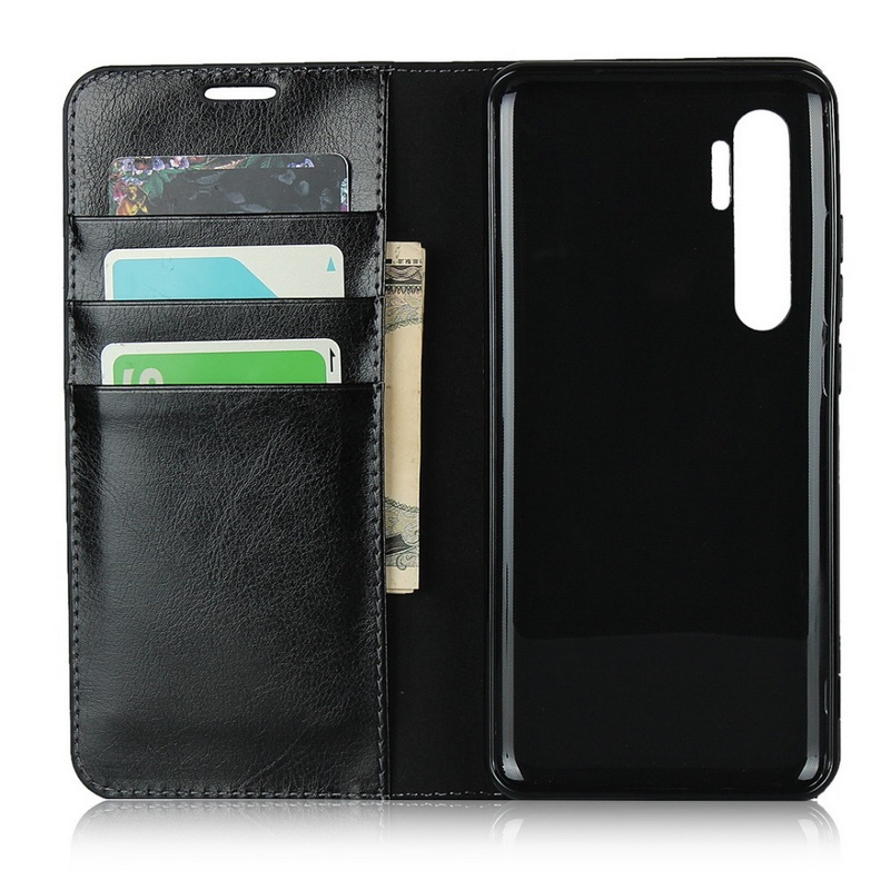 Case Xiaomi Mi Note 10 Lite #เคสฝาพับแบบกระเป๋าสตางค์คุณภาพดี Crazy Horse Genuine Leather Cover