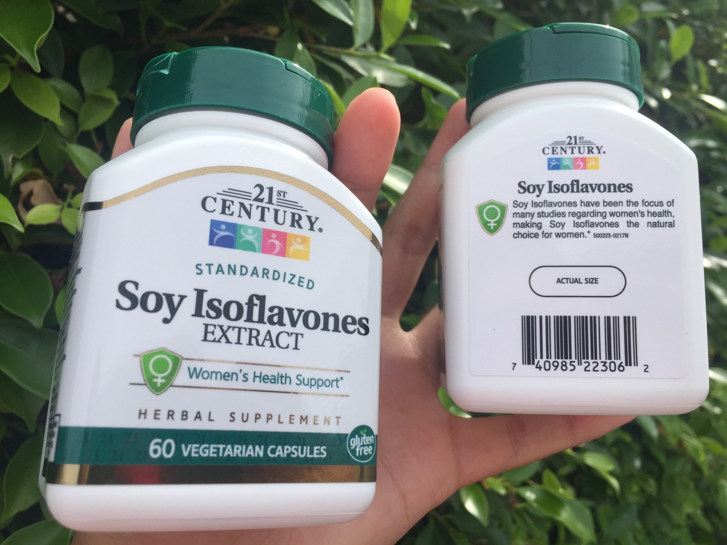 สารสกัดจากถั่วเหลืองไอโซฟลาโวน Soy Isoflavones Extract, Standardized 60 Vegetarian Capsules (21st Century®) เพิ่มมวลกระดูก บรรเทาอาการร้อนวูบวาบและเหงื่อออกตอนกลางคืน