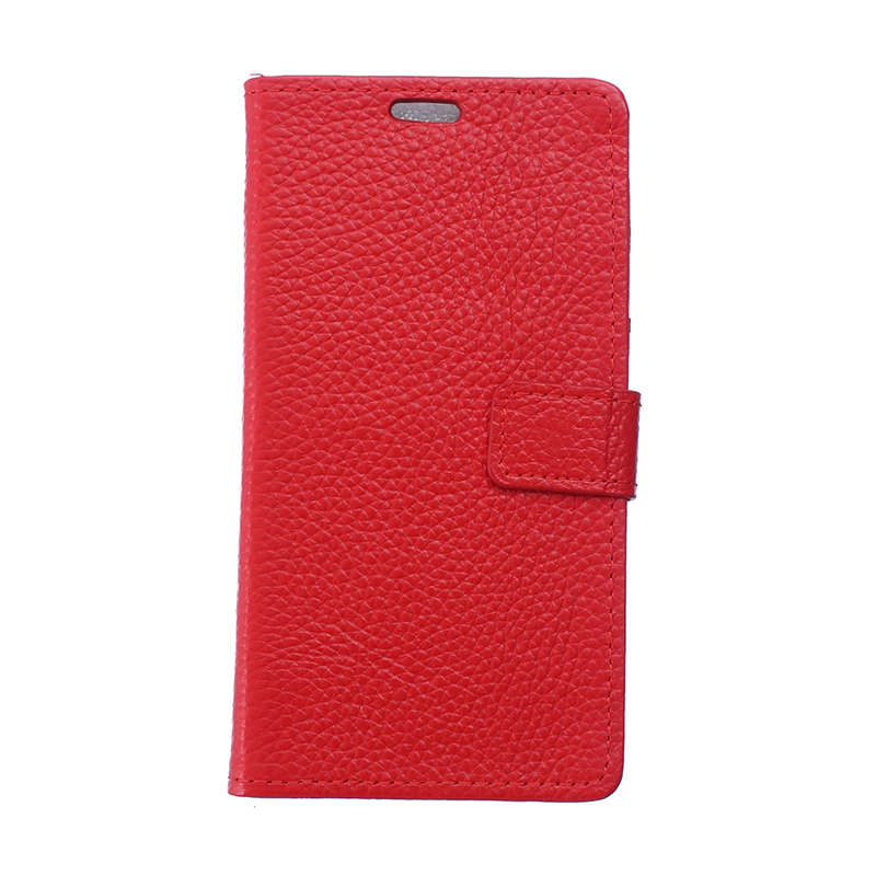 เคส Huawei Y3 (2017) #เคสฝาพับหนังแท้ผิวลิ้นจี่ Litchi Skin คุณภาพดี