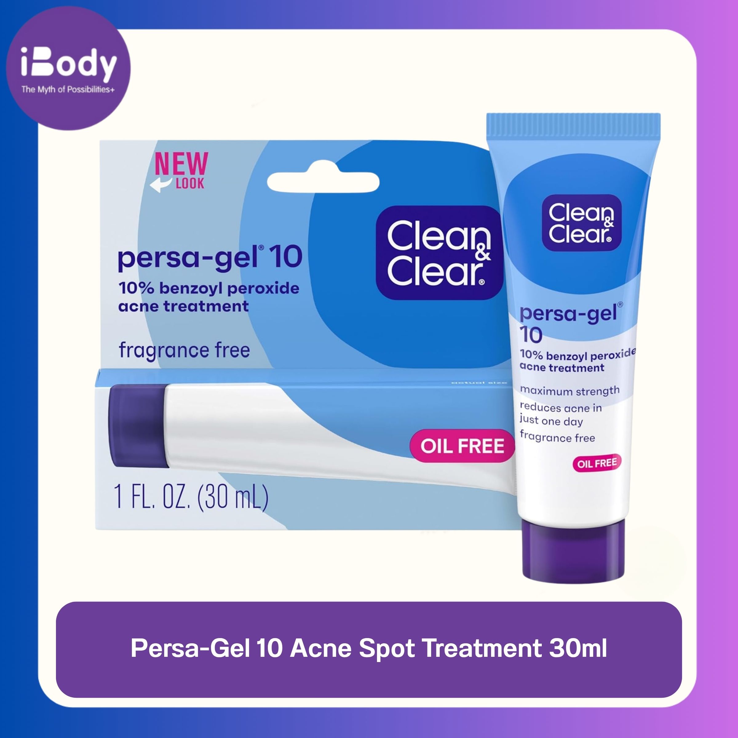 Clean & Clear® Persa-Gel 10 Acne Spot Treatment 30g คลีนแอนด์เคลียร์ เจลแต้มสิว