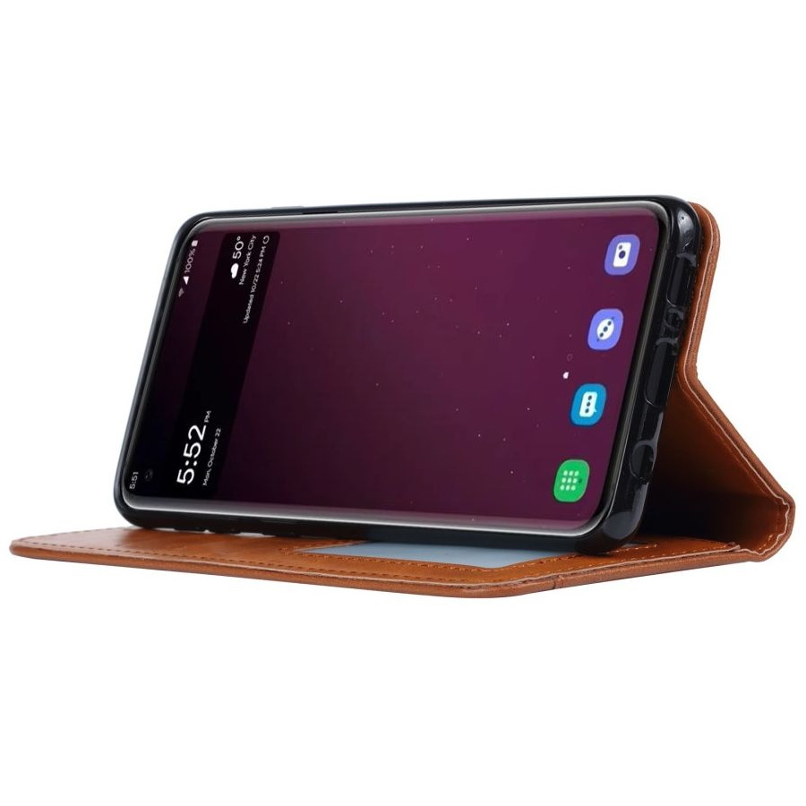 เคส Samsung Galaxy S10 #เคสฝาพับแบบกระเป๋าสตางค์หนัง PU มีช่องเสียบบัตรคุณภาพดี