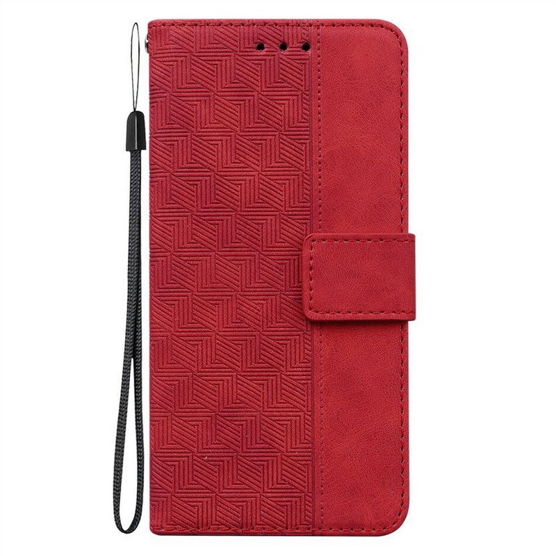 เคส Galaxy A13 4G #เคสฝาพับปกหนัง PU ลายเรขาคณิต พร้อมช่องใส่บัตรแบบกระเป๋าสตางค์
