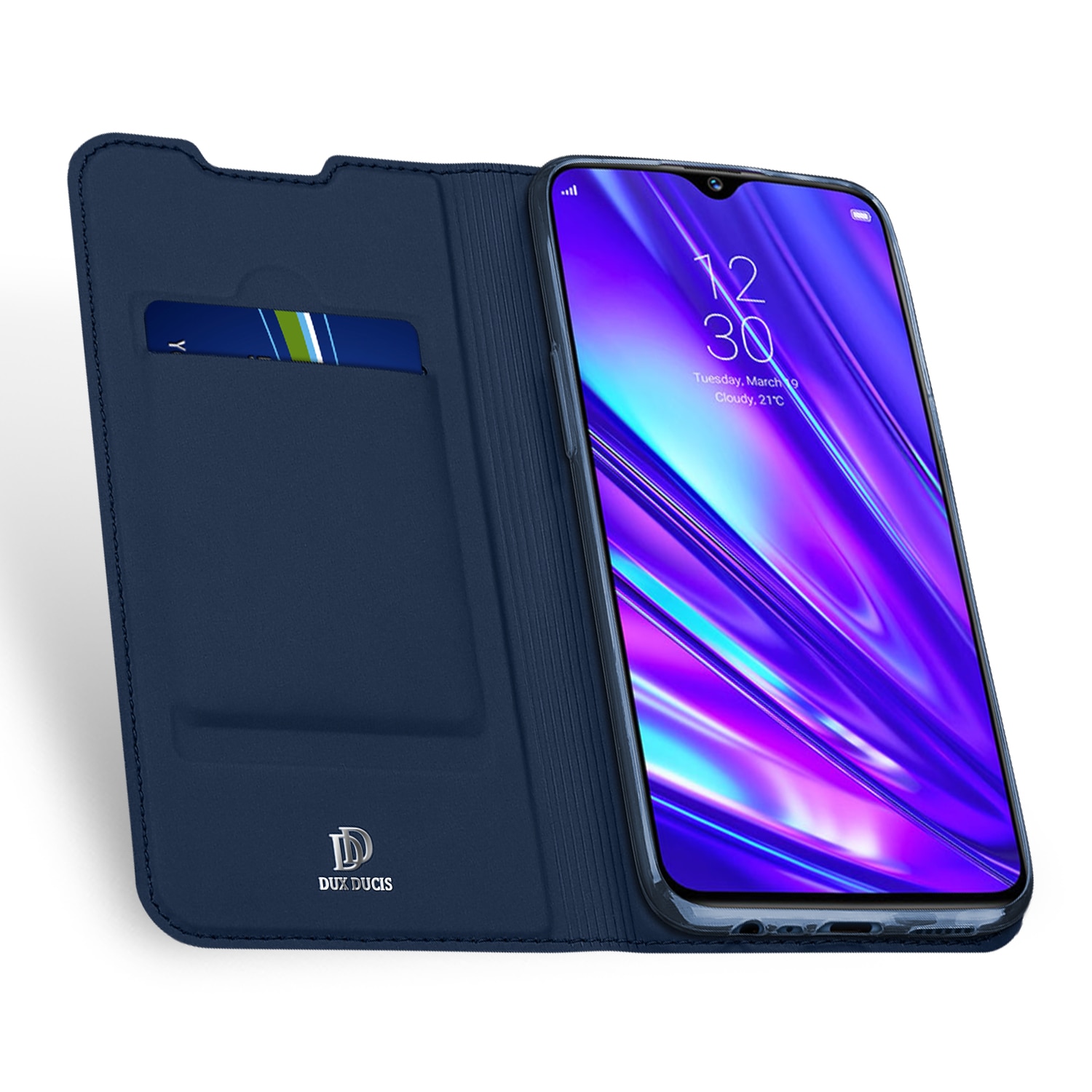 Case Realme 5/5s #เคสฝาพับหนัง PU DUX DUCIS Skin Pro Series Auto-absorbed PU Leather คุณภาพดี