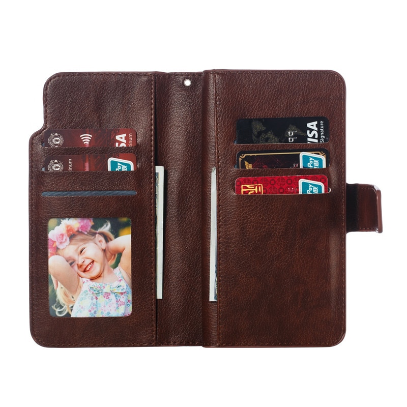 Case Samsung Galaxy Note 9 #เคสฝาพับหนัง PU แบบกระเป๋าสตางค์มีที่เก็บบัตรหลายช่อง Retro Wallet Leather Cover Multi Cards Stand