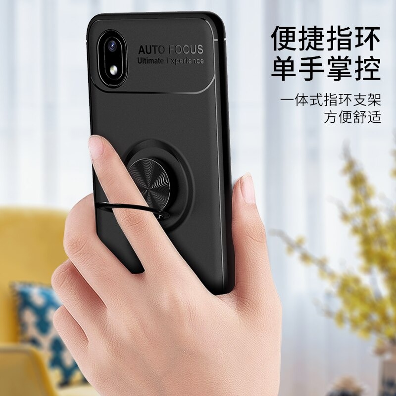 Case Samsung Galaxy A01 Core #เคสฝาหลัง TPU Finger Ring Kickstand (แผ่นโลหะแบบ Built-in)