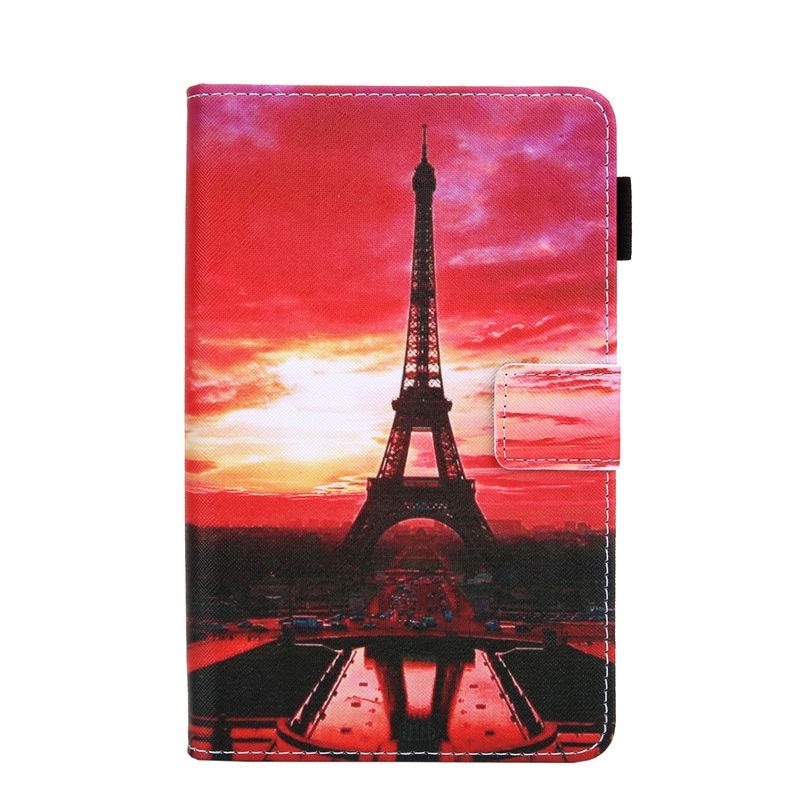 เคส Samsung Galaxy Tab A7 Lite 8.7" (T220,T225) #เคสฝาพับหนัง PU พิมพ์ลาย Pattern Printing Stand Leather
