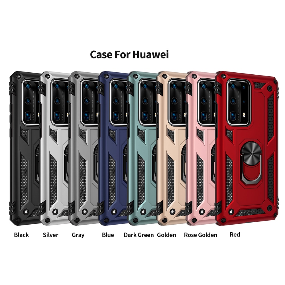 เคส Huawei P40 #เคสฝาหลัง Hybrid TPU+PC มีแหวนสวมนิ้ว