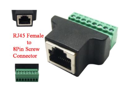 RJ45 to Screw Terminal Adapter RJ45 Female to 8 Pin