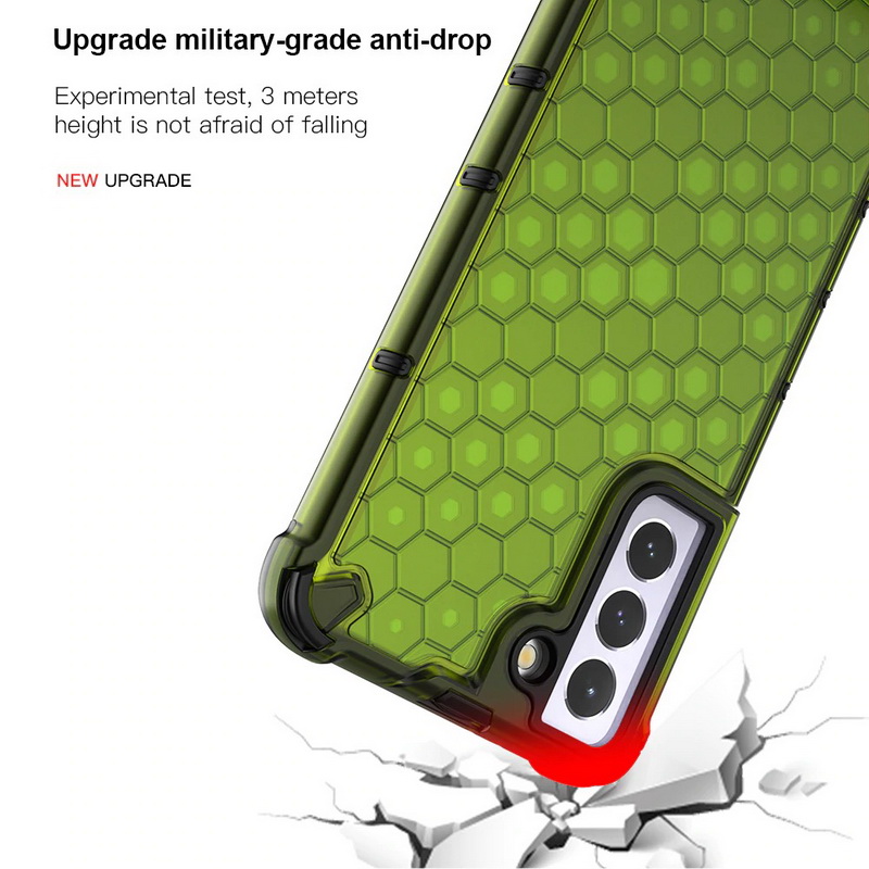 เคส Samsung Galaxy S22 5G #เคสฝาหลังกันกระแทก Honeycomb Shock Absorber TPU + PC + Silicone Hybrid
