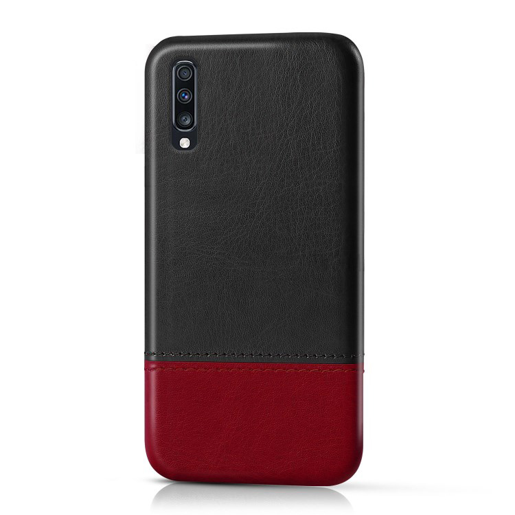 Case Samsung Galaxy A70 #เคสฝาหลังพลาสติกเคลือบหนัง PU สีทูโทน KSQ Bi-color Splicing Leather Phone
