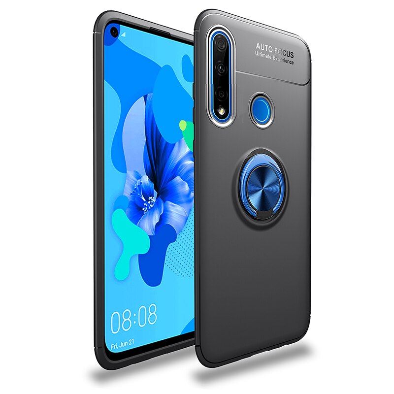 Case Huawei Y7p #เคสฝาหลัง TPU Finger Ring Kickstand (แผ่นโลหะแบบ Built-in)