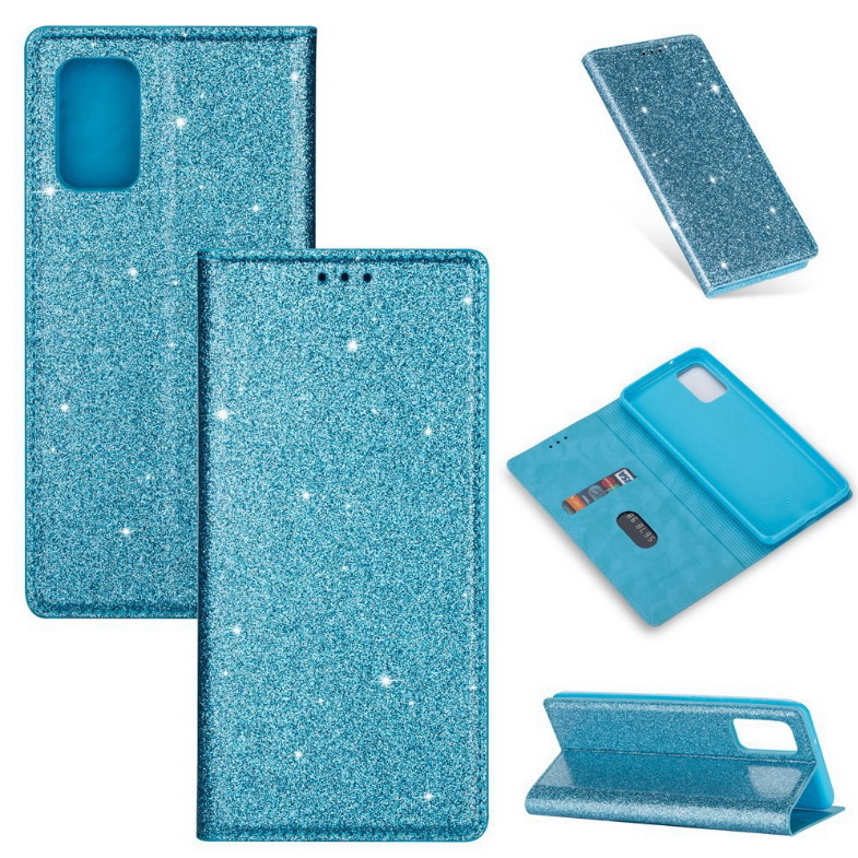 เคส Samsung Galaxy S20 FE / S20 FE 5G #เคสฝาพับ PU Glittery powder splicing design, dresses your device with a characteristic outwear