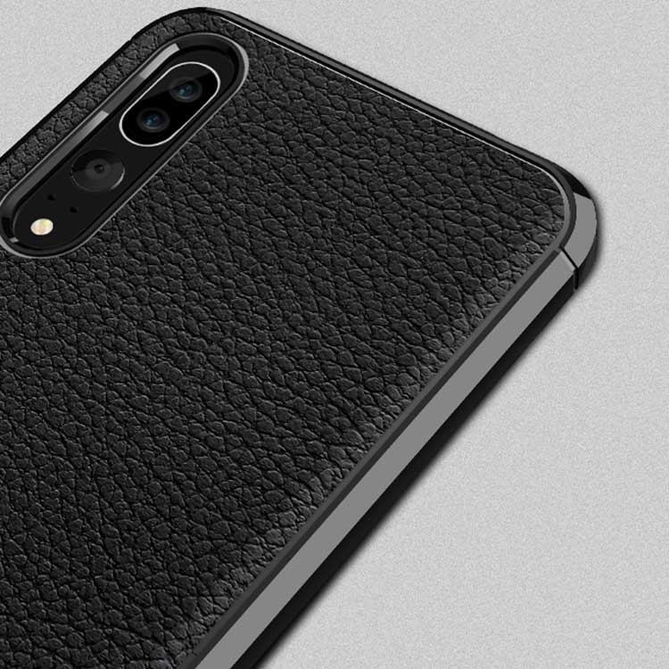 เคส Huawei P20 Pro #เคสฝาหลัง TPU นิ่มผิวลิ้นจี่กันลื่นคุณภาพดีราคาถูก