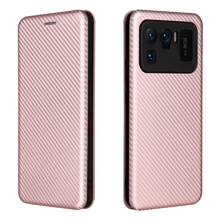 เคส Xiaomi Mi 11 Ultra #เคสฝาพับลายคาร์บอนไฟเบอร์มีช่องใส่การ์ด Carbon Fiber Wallet Card Slot Magnet Stand Phone Cover
