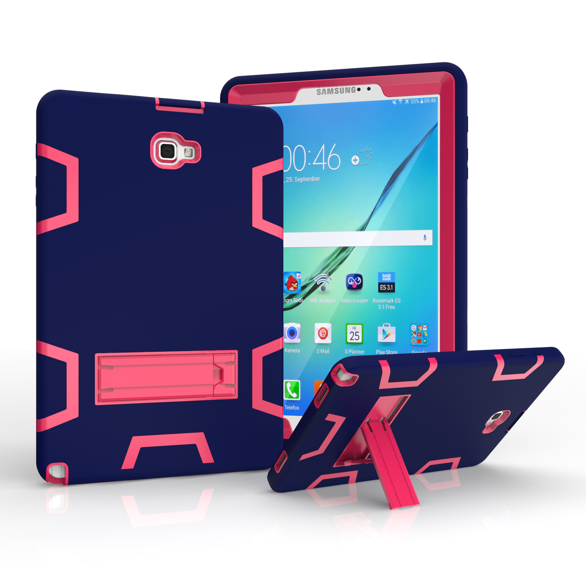 เคส Samsung Galaxy Tab A 10.1 (2016) S Pen P580 P585 #เคสฝาหลังกันกระแทก Kickstand PC Silicone Armour Defender