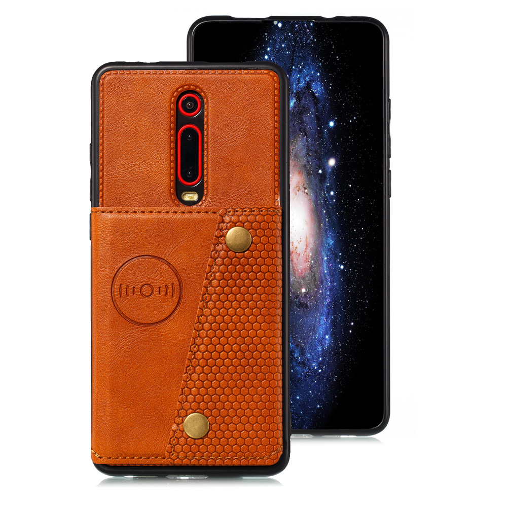 Case Xiaomi Mi 9T #เคสฝาหลัง TPU เคลือบหนัง PU มีที่เก็บบัตร PU Leather Coated TPU Card Holder Magnetic Kickstand