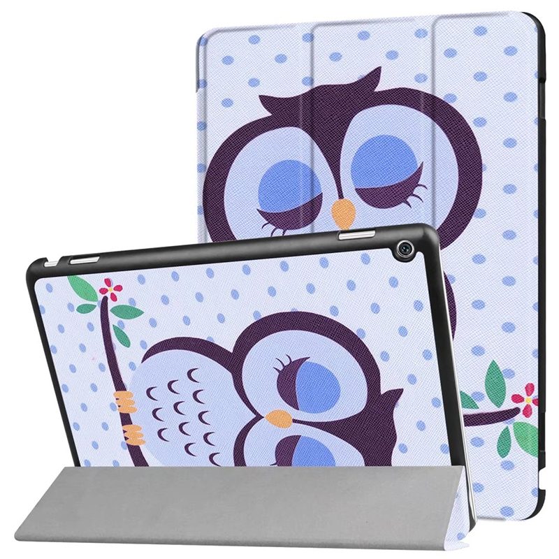 Case Huawei MediaPad M3 Lite10 10.1นิ้ว #เคสฝาพับรูปแบบการพิมพ์ Tri-fold Stand Leather Case