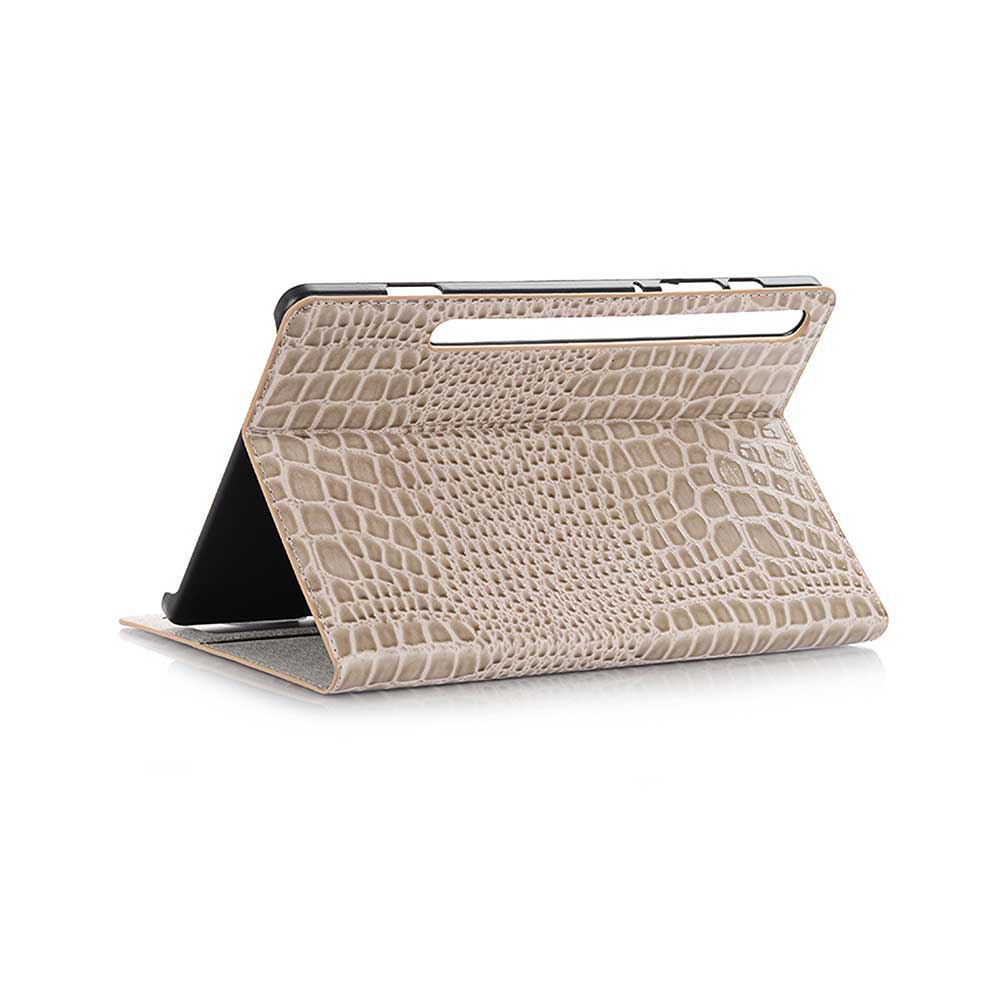 Case Samsung Galaxy Tab S6 SM-T860 SM-T865 #เคสฝาพับแบบกระเป๋าสตางค์ลายผิวหนังจระเข้ Crocodile Texture