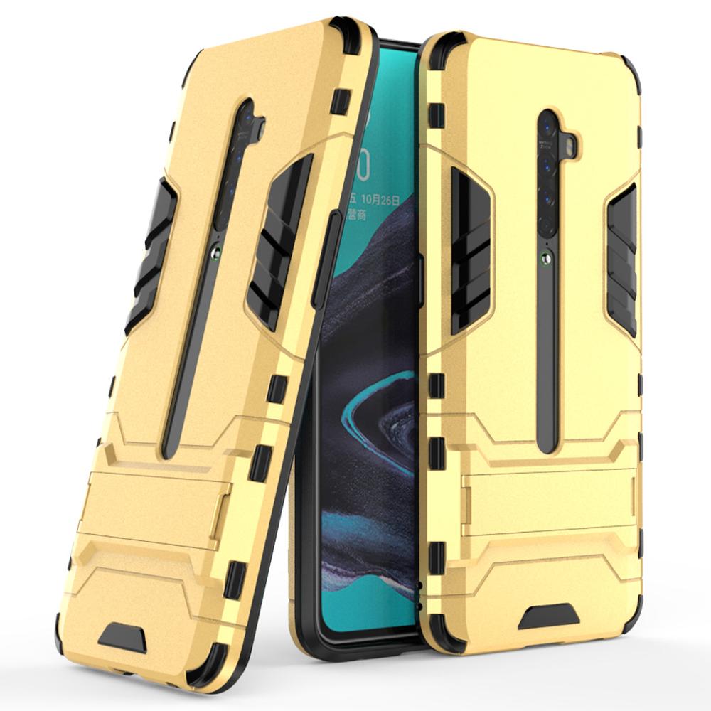 Case OPPO Reno 2F#เคสฝาหลังพลาสติก ไฮบริด TPU + Kickstand