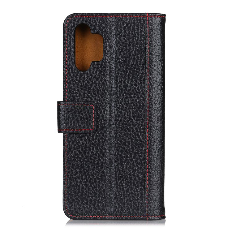 เคส Samsung Galaxy A32 5G #เคสฝาพับหนังแยกผิวลิ้นจี่ แถบปิดแม่เหล็ก