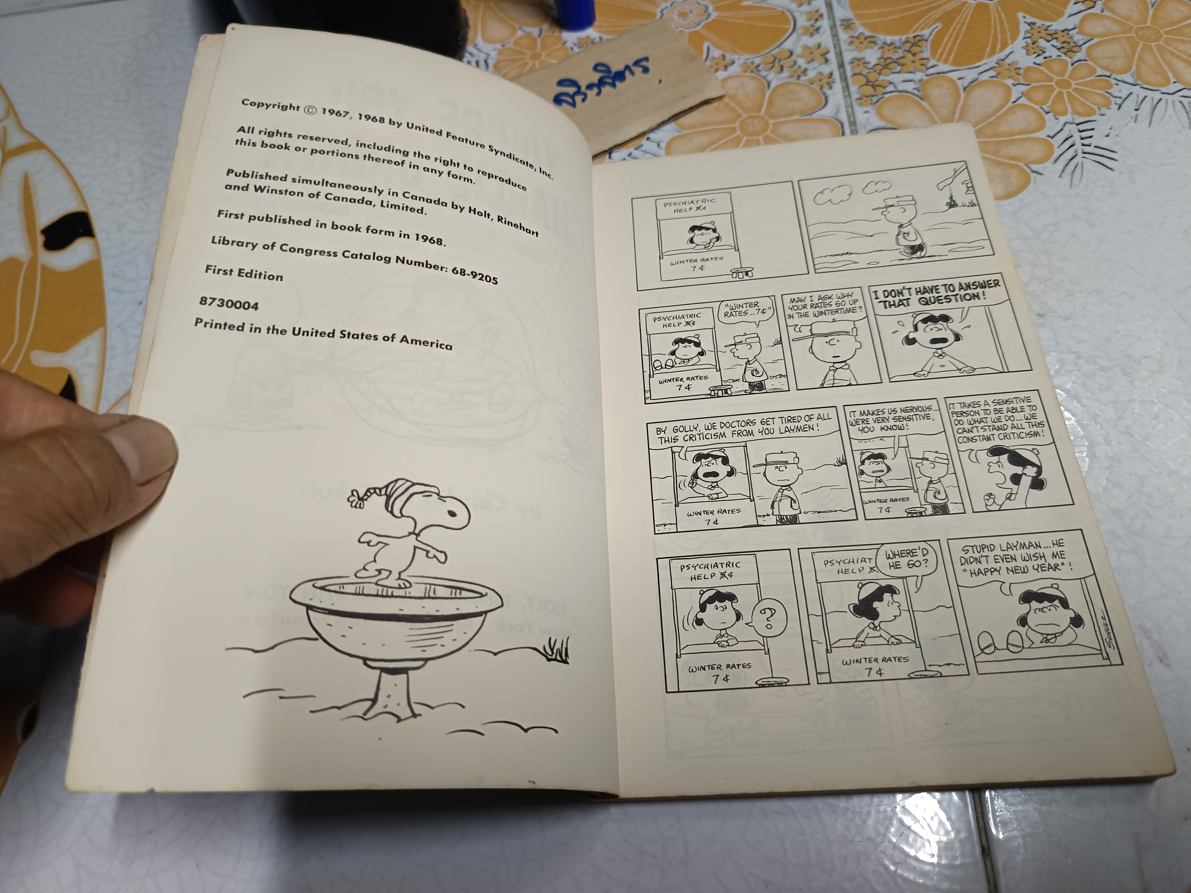 You're You , Charlie Brown, 1968 / A New Peanuts Book by Charles M. Schultz ,Vintage